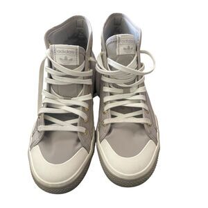 Adidas Womens White Gray Nizza High Platform Trek Shoes Sneakers Size 7.5